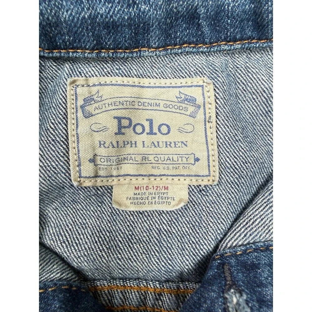 Polo Ralph Lauren denim trucker jacket Unisex Kids M (10-12)